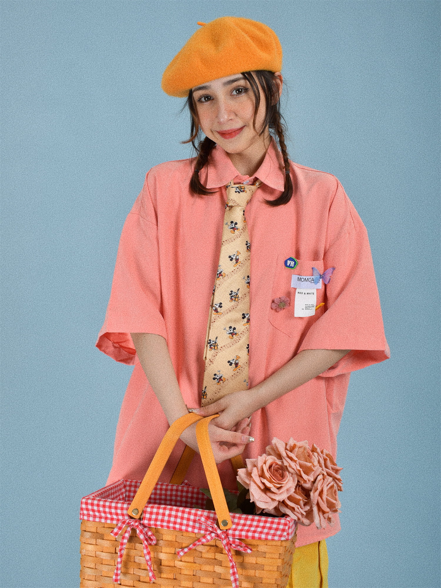 短袖上衣C2自制复古宽松