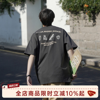 GOOZIMADE字母印花短袖t恤男夏