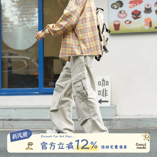 GOOZIMADEcleanfit日系工装裤