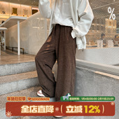 男生毛呢裤 GOOZI 子 男冬季 加绒加厚运动长裤 MADE 日系直筒休闲裤