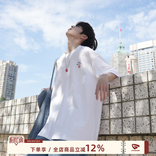 MADE 男生白色半袖 280g重磅后背印花短袖 美式 上衣 T恤男夏季 GOOZI