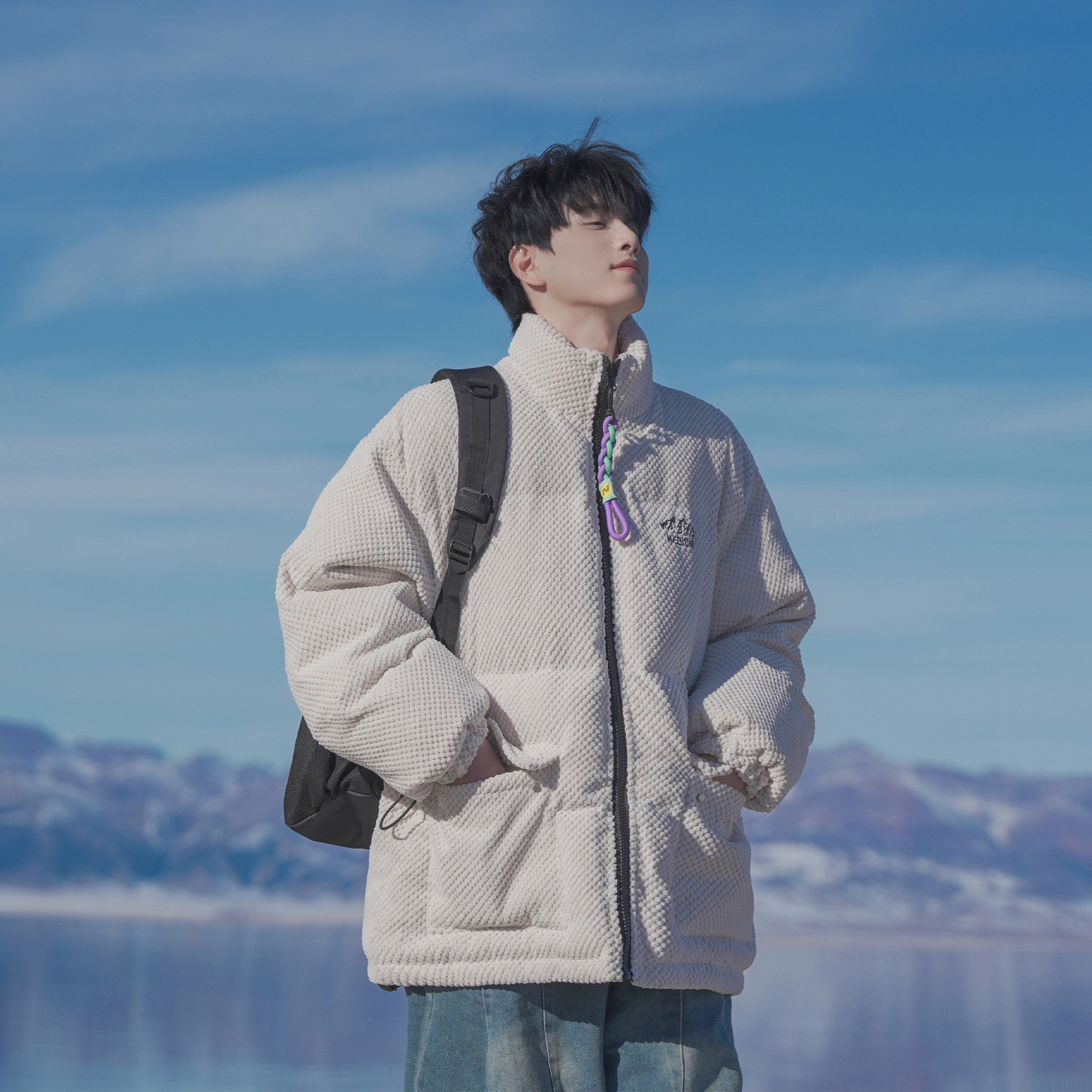 港仔文艺男灯芯绒棉服男冬季加厚