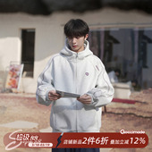 MADE 运动拉链帽衫 哈苏线连帽开衫 重磅美式 外套 卫衣男春季 GOOZI
