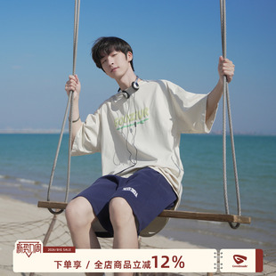 青少年短袖 GOOZI 2026新款 260g重磅发泡印花T恤男夏季 上衣 MADE