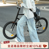 宽松直筒裤 港仔文艺男浅蓝色水洗牛仔裤 美式 2026新款 子男生 男春季