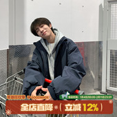 2026新款 港仔文艺男美式 飞行夹克棉服男冬季 保暖宽松立领棉衣外套