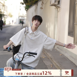 MADE POLO衫 300g重磅翻领短袖 青少年纯色半袖 上衣 T恤男夏季 GOOZI