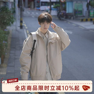 飞行员夹克男春季 GOOZI MADE 短款 男生cleanfit翻领外套 2026新款