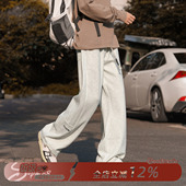 男春季 男款 直筒男士 子男生运动长裤 抽绳休闲裤 港仔文艺男灰色卫裤