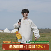 GOOZI 上衣 宽松插肩袖 MADE 420g重磅圆领卫衣男春秋哈苏线套头衫