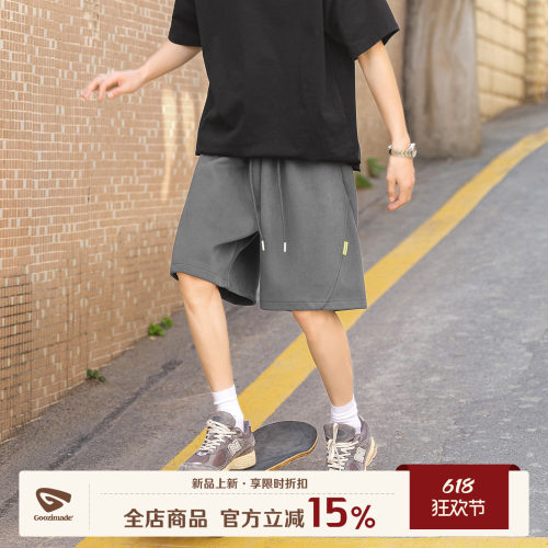GOOZIMADE解构拼接短裤男青少年