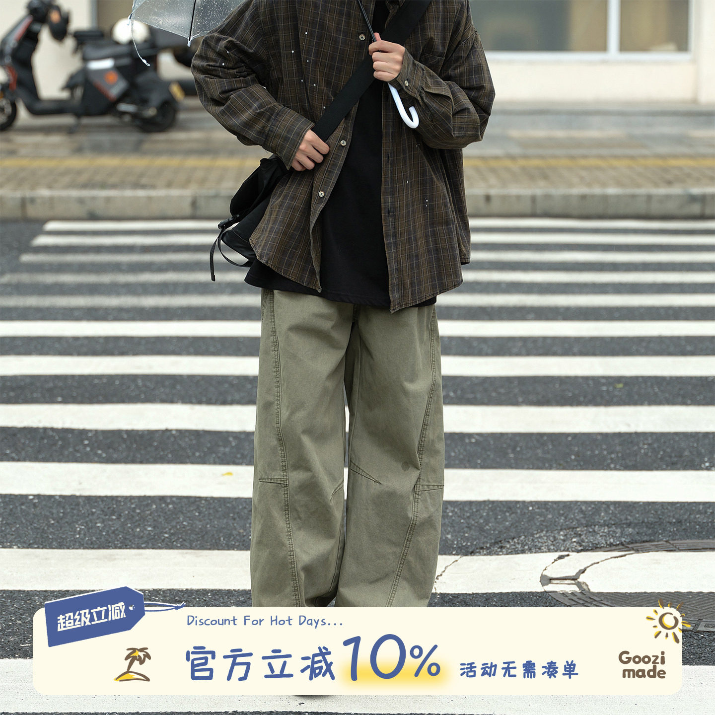 GOOZIMADE工装裤男日系男休闲裤图片