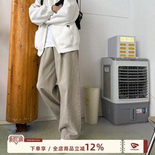 男款 直筒休闲裤 春秋季 青少年纯棉裤 GOOZI 子宽松运动长裤 MADE美式