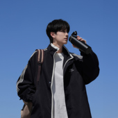 MADE 三条杠运动外套男春季 2026新款 GOOZI 美式 休闲运动拉链夹克