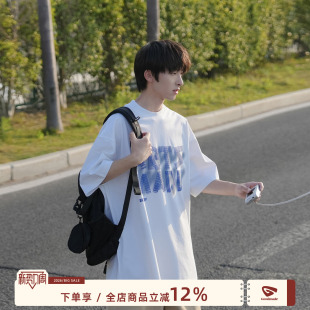 宽松日系印花男款 GOOZI t恤男夏季 270g重磅短袖 衣服男生上衣 MADE