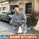 cleanfit针织衫 毛衣男冬季 外套 灰色双拉链立领开衫 @港仔文艺男
