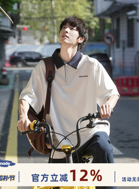 GOOZI MADE翻领短袖T恤男夏季索罗娜凉感速干日系宽松半袖POLO衫