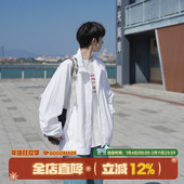 复古男生飞行员夹克男款 GOOZI 外套男春季 美式 MADE 白色立领工装