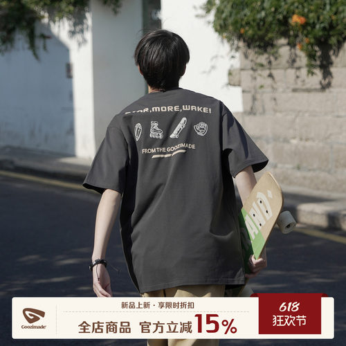 GOOZIMADE字母印花短袖t恤男夏