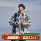 春季 GOOZI 青少年男生加绒衬衣外套 长袖 2026新款 MADE格子衬衫 男款