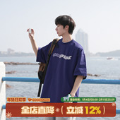 半袖 GOOZI 体恤 新款 宽松男生男款 MADE280g重磅印花短袖 t恤男夏季