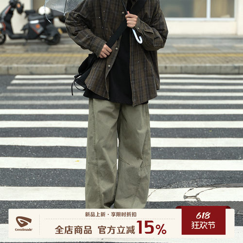GOOZIMADE工装裤男日系男休闲裤