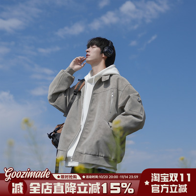 美式皮衣外套男秋季工装飞行员