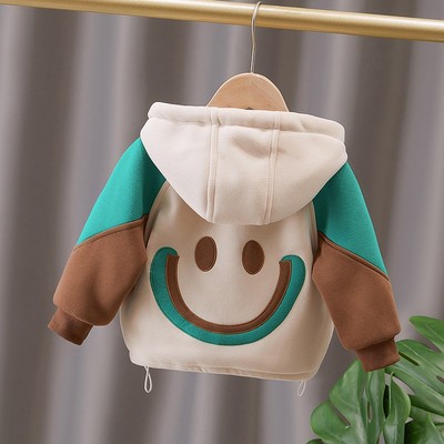 男童外套春秋款洋气秋装加绒韩系童装2025新款儿童上衣连帽卫衣潮