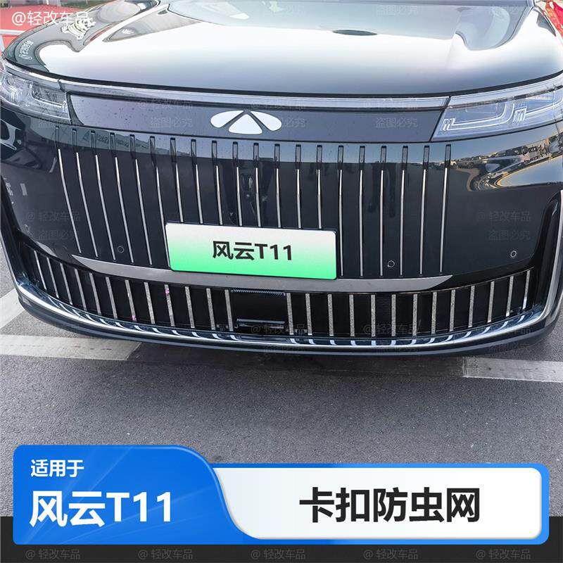 适用奇瑞风云T11防虫网专用可拆卸卡扣式满天星中网改装配件用品