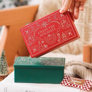 圣诞礼物圣诞儿童礼品包装 盒空盒 曲奇饼干烘焙蛋卷零食马口铁包装