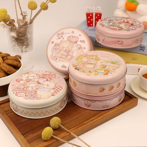 曲奇单层包装盒面包甜食马口铁盒