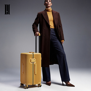 狼域黄色行李箱28寸大容量超轻托运新款30出国旅行20trunk拉杆箱