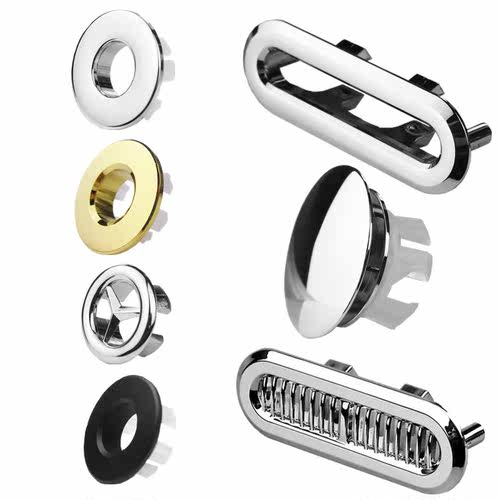 全铜陶瓷装饰盖不锈钢环溢水孔