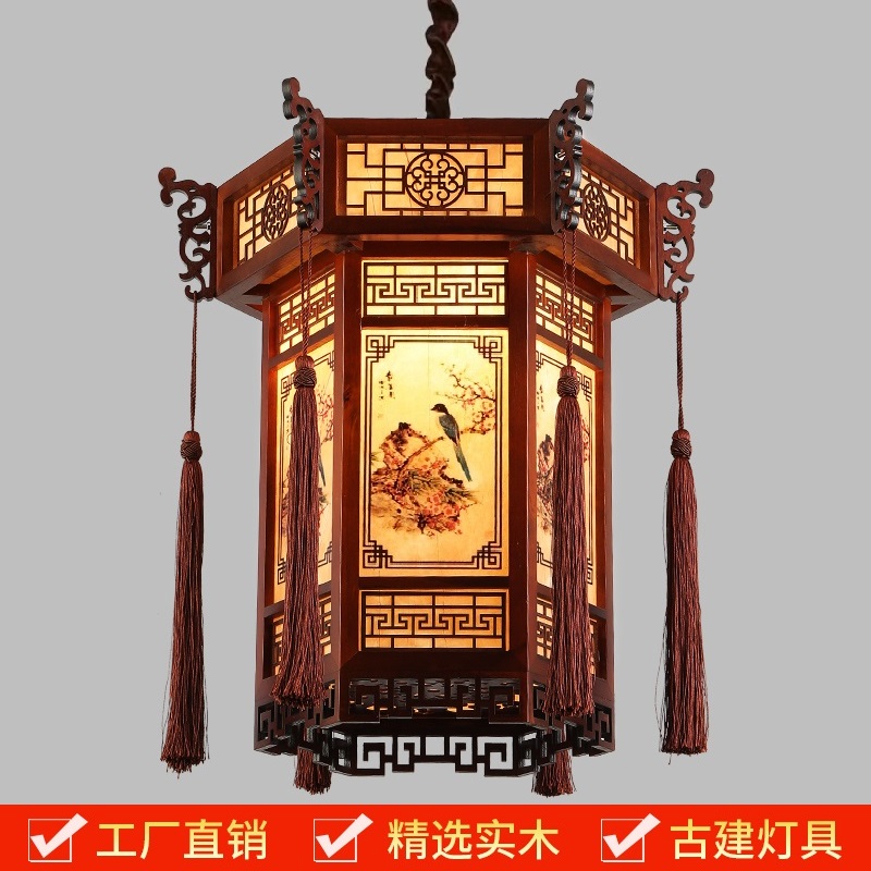 中式实木宫灯灯笼吊灯寺庙祠堂中国风仿古风建筑凉亭庭院门头户外