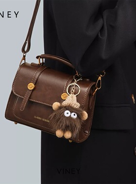 【陈妍希同款】Viney拾光百搭女士2026新款剑桥包斜挎包真皮小包