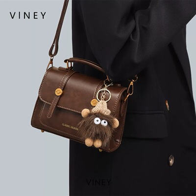 【陈妍希同款】Viney拾光百搭女士2026新款剑桥包斜挎包真皮小包