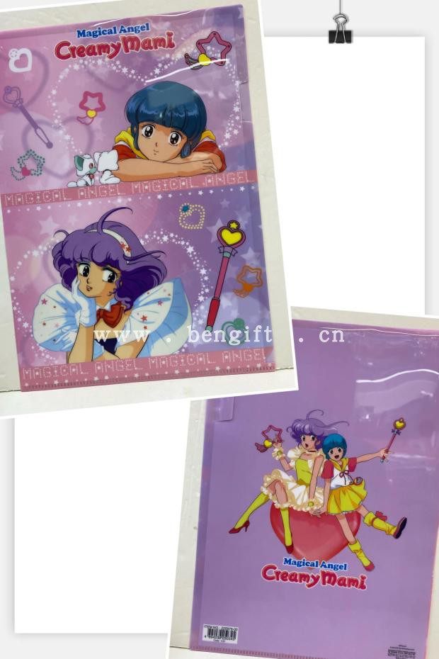 港版我係小甜甜小忌廉卡通可爱a4文件夾透明l型插页单页夹文件套