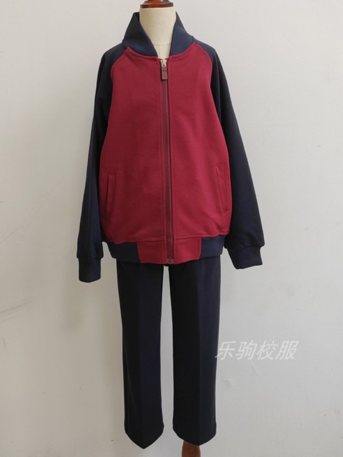 中小学生学院风校服套装春秋款男童女童拉链棒球领运动上衣外套