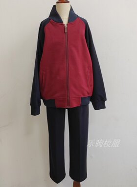中小学生学院风校服套装春秋款男童女童拉链棒球领运动上衣外套