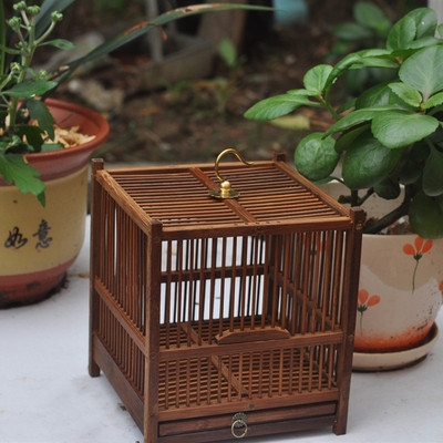 超大空间粪托纯手工天然竹制蝈蝈