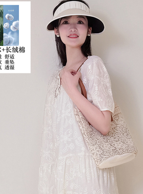 YRYJ女装商场同款2025夏镂空刺绣温柔休闲度假风连衣裙3852021326