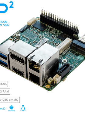 研扬x86 UP Squared/UP2 board 双网口 支持桌面版 win10/ubuntu