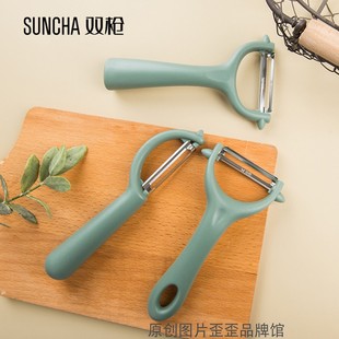 双枪瓜刨一字挂式立式瓜刨削皮刀剖皮刀悬挂蔬菜水果刀退皮刮皮刀