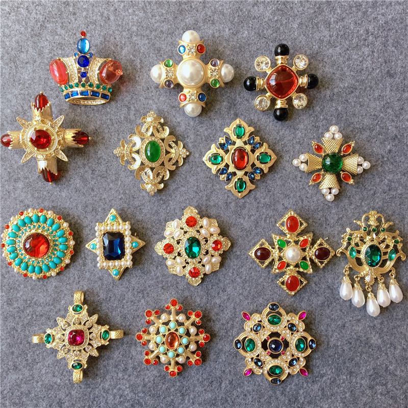 vintage西洋复古胸针女珐琅釉