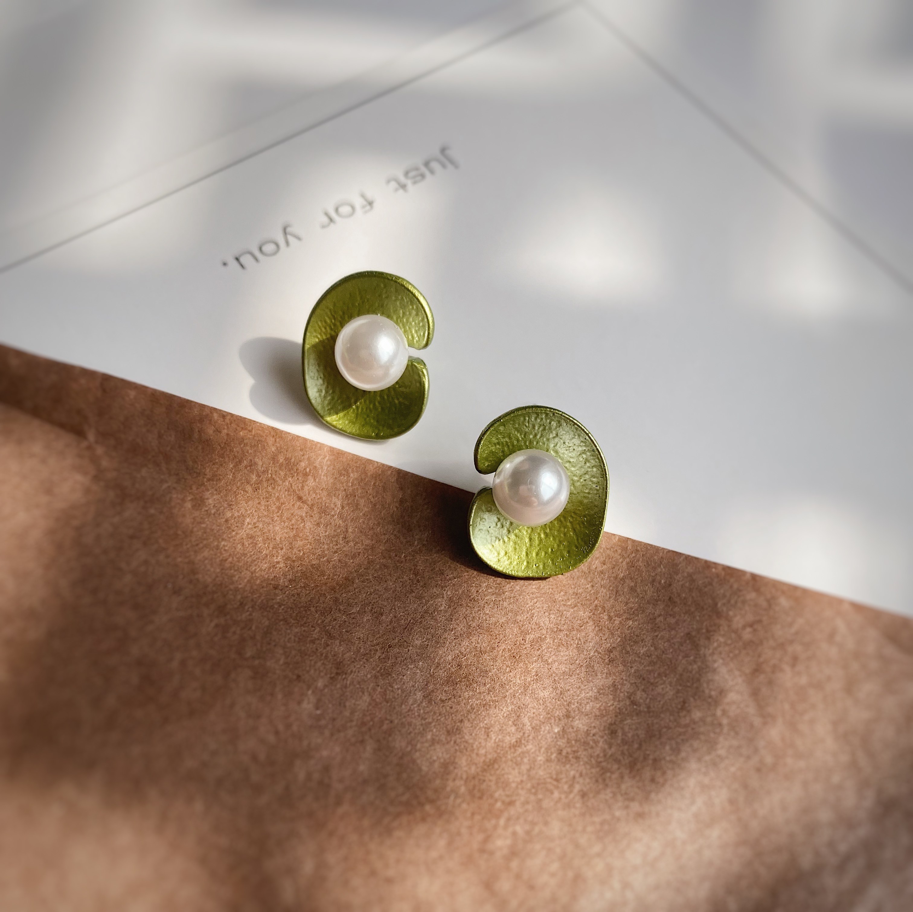 早春款 牛油果绿色耳饰复古气质纯色925银针耳钉简约小众百搭耳环,饰品/流行首饰/时尚饰品新,耳环,淘宝优惠券,粉丝福利购,淘宝优惠卷