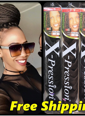 xpression braids hair twist jumbo braid假发大辫子非洲脏辫