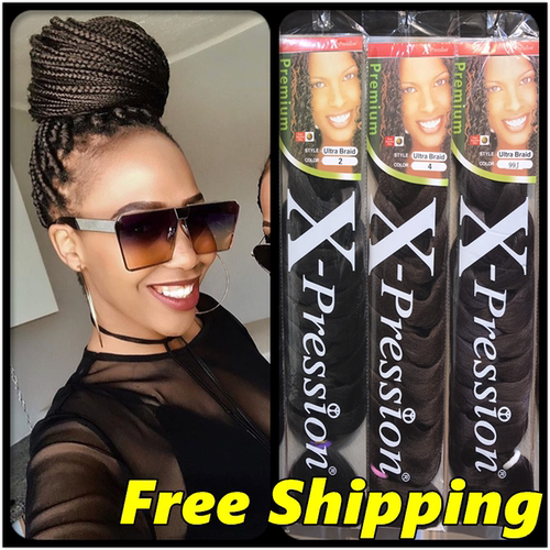 xpression braids hair twist jumbo braid假发大辫子非洲脏辫