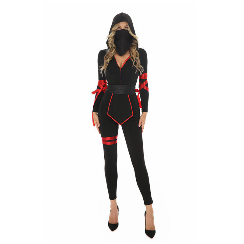 万圣节忍者女武士连体衣cos服饰