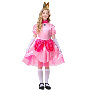 亚马逊儿童女万圣节舞台cos碧琪公主服装派对角色扮演连衣裙套装