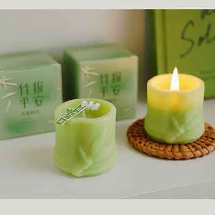 端午节竹子创意手工香薰蜡烛香味小众家用大豆蜡拍照摆件伴手礼